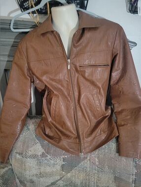 VINTAGE 1970S DESSA DERI XL MENS LEATHER JACKET